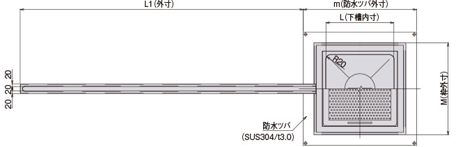 天吊セパレート型（D型側溝導入タイプ） の図